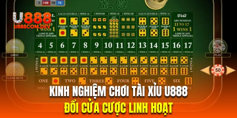 Hội viên chơi tài xỉu trực tuyến nên thay đổi cửa cược linh hoạt